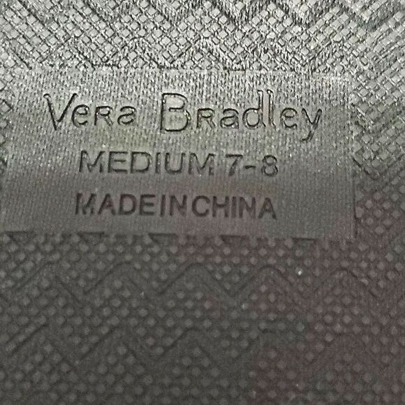 Vera Bradley Christmas Polar Bear & Fox Gray Fuzzy Slip On Slippers - Picture 8 of 8